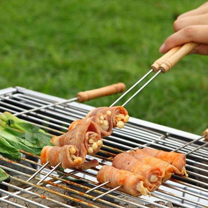Set de 6 Brochettes Barbecue en Acier Inoxydable