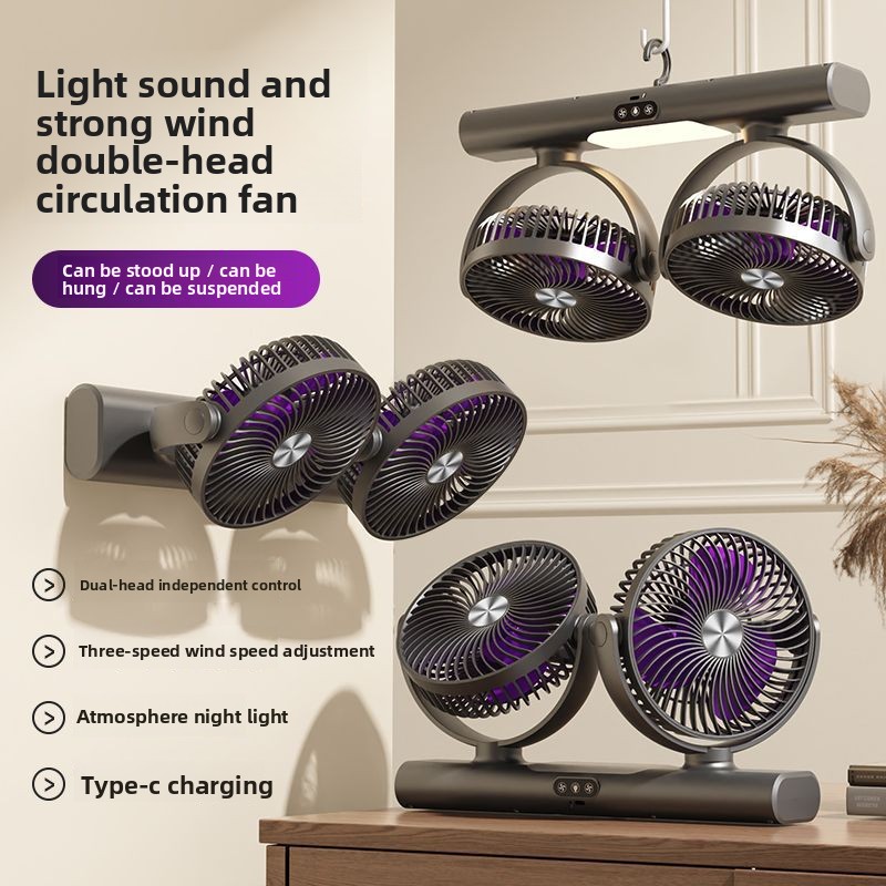 ventilateur USB à double tête,