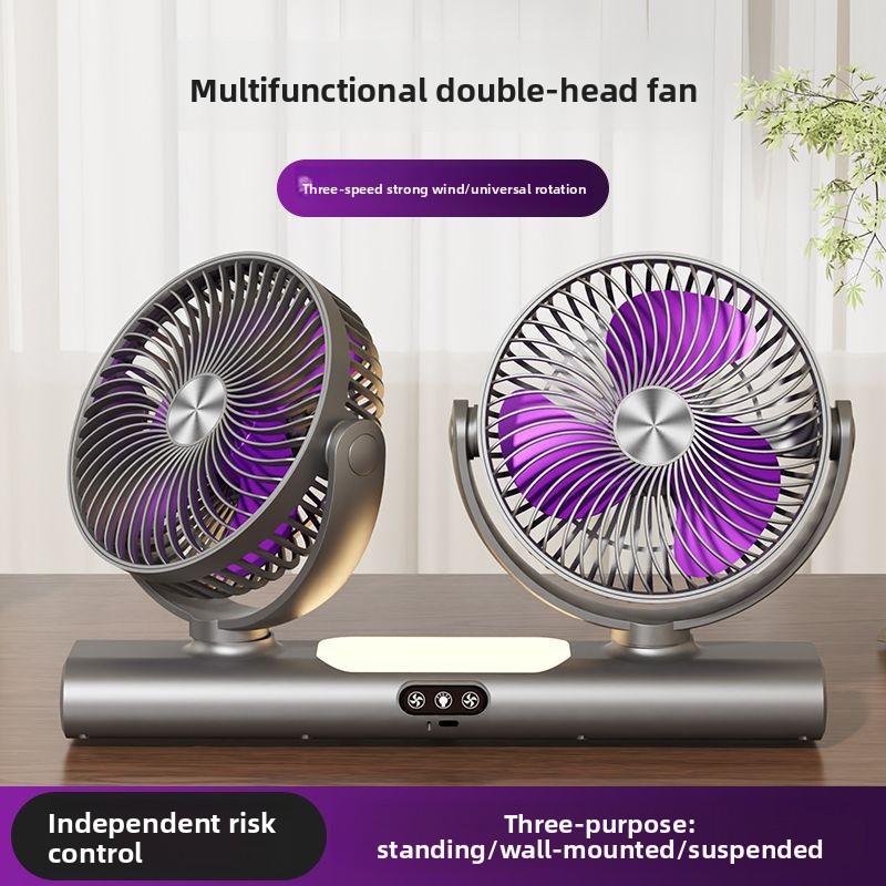 ventilateur USB à double tête,