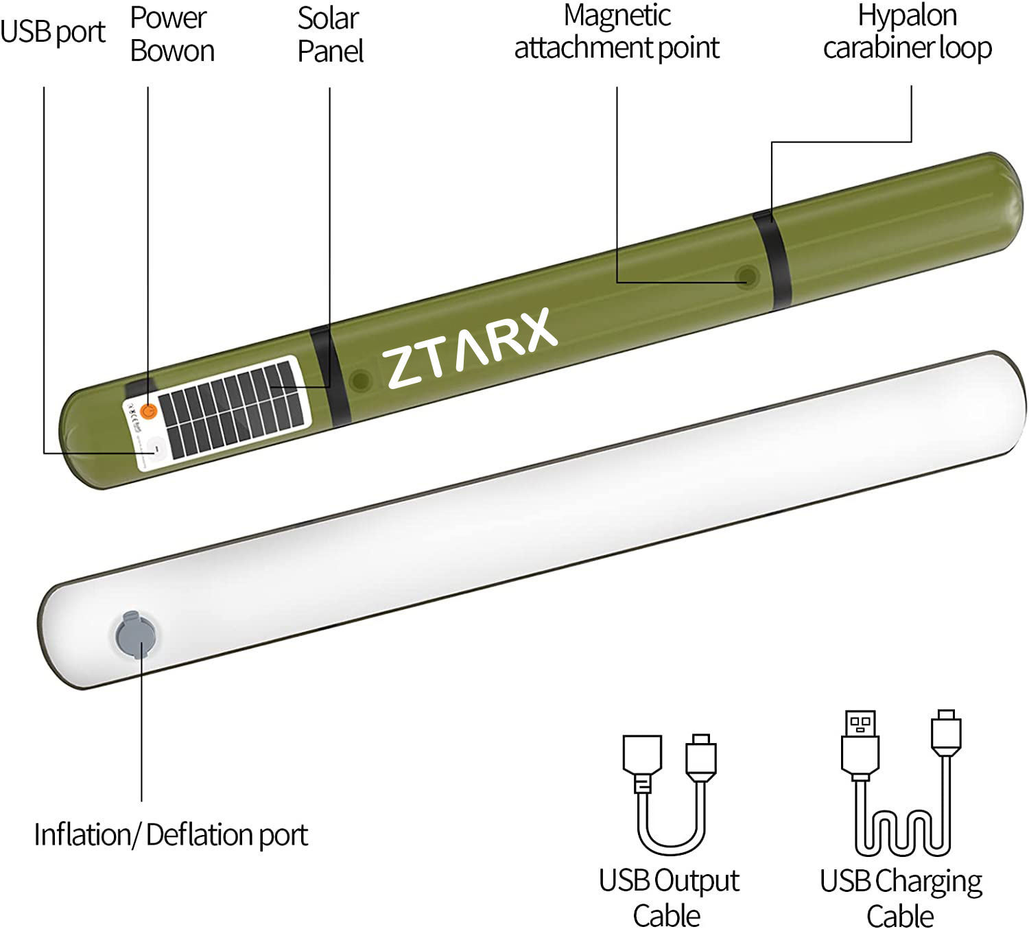 Lampe LED Gonflable Solaire Rechargeable Étanche Camping & Urgence 5 Lampe Solaire Gonflable Tunisie - Vue 4 Kadowet Tunisie