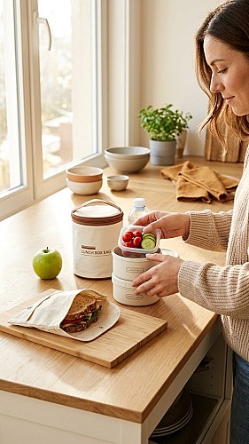 Ensemble repas nomade élégant et pratique