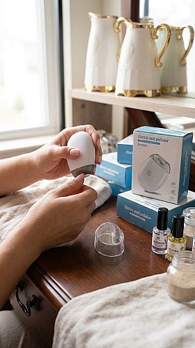 Polissoir et lime à ongles électrique portable et rechargeable