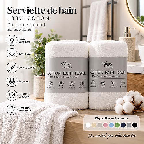 lot de deux Serviettes de bain