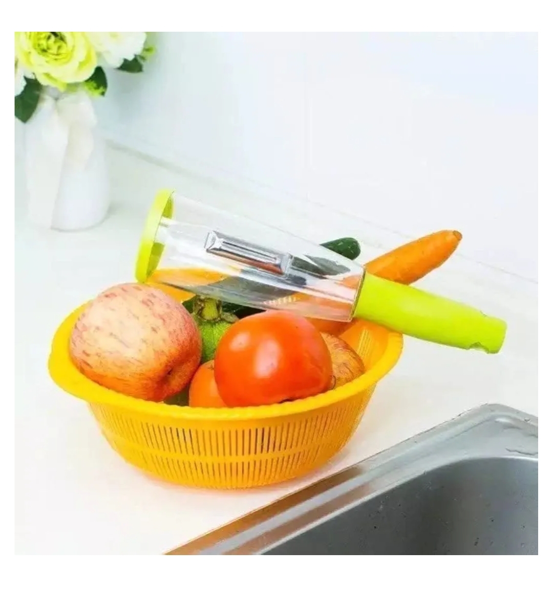 Éplucheur Magique avec Récupérateur de Pelures – Pratique et Efficace