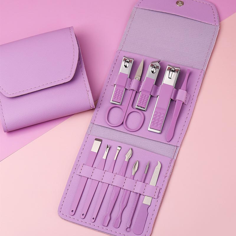 Ensemble de Coupe-Ongles 12 Pièces – Kit Manucure & Pédicure Portable avec Étui