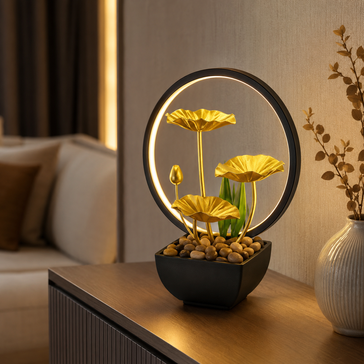 lampe décorative LED en forme de lotus