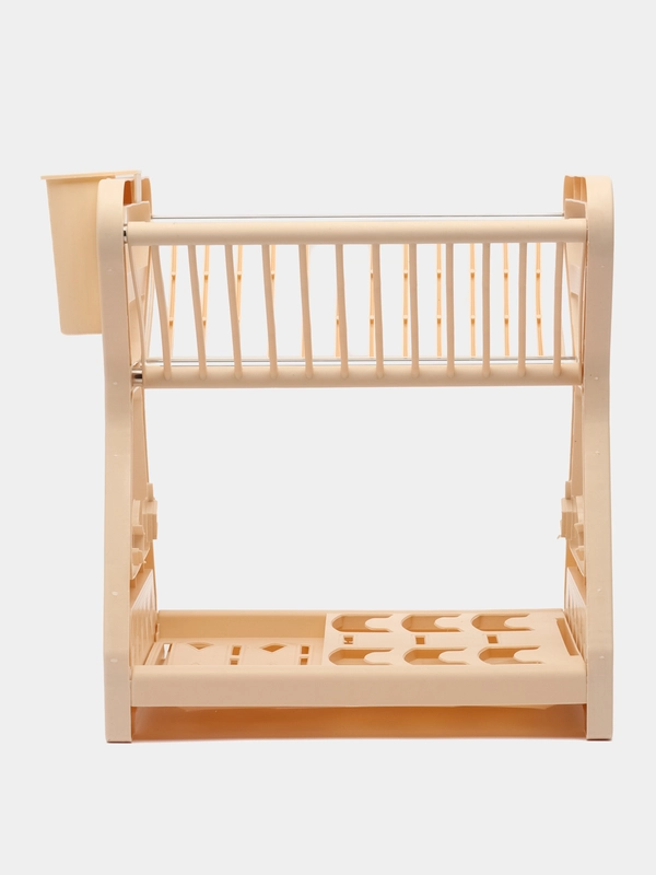 Égouttoir à Vaisselle 2 Niveaux avec Bac – Organisateur Cuisine Compact et Pratique