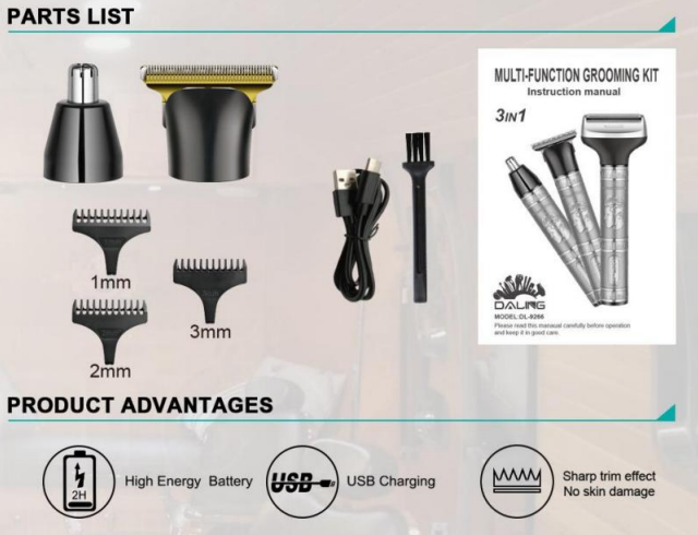 Tondeuse DALING professionnelle 6 en 1