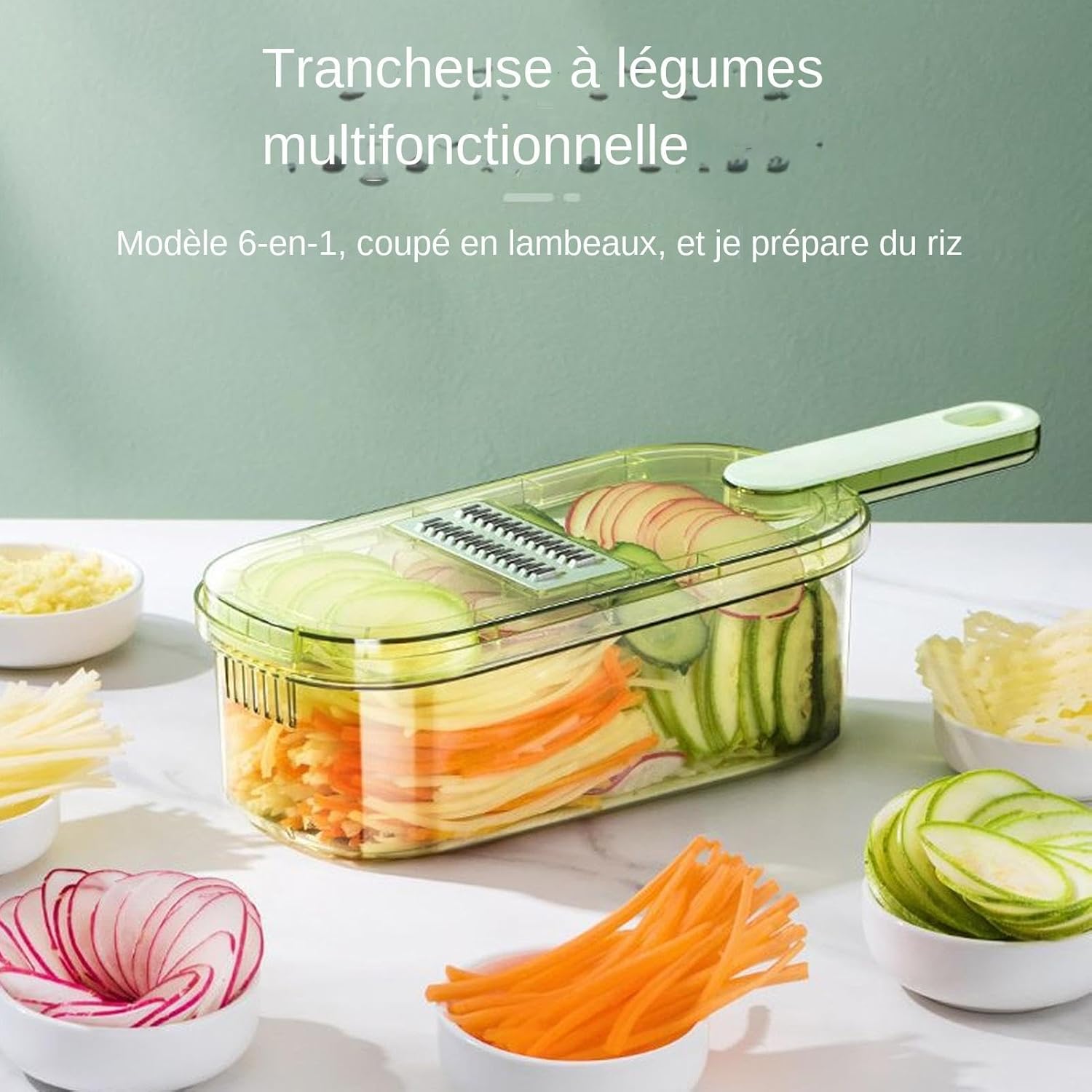 coupe-légumes avec récipient de 1,5 l 8-23-8
