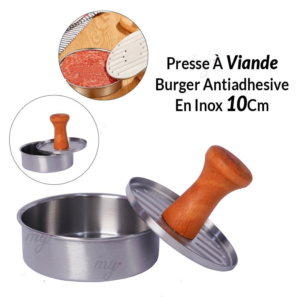Presse À Viande Burger En Acier Inoxydable 10Cm 8-23-16