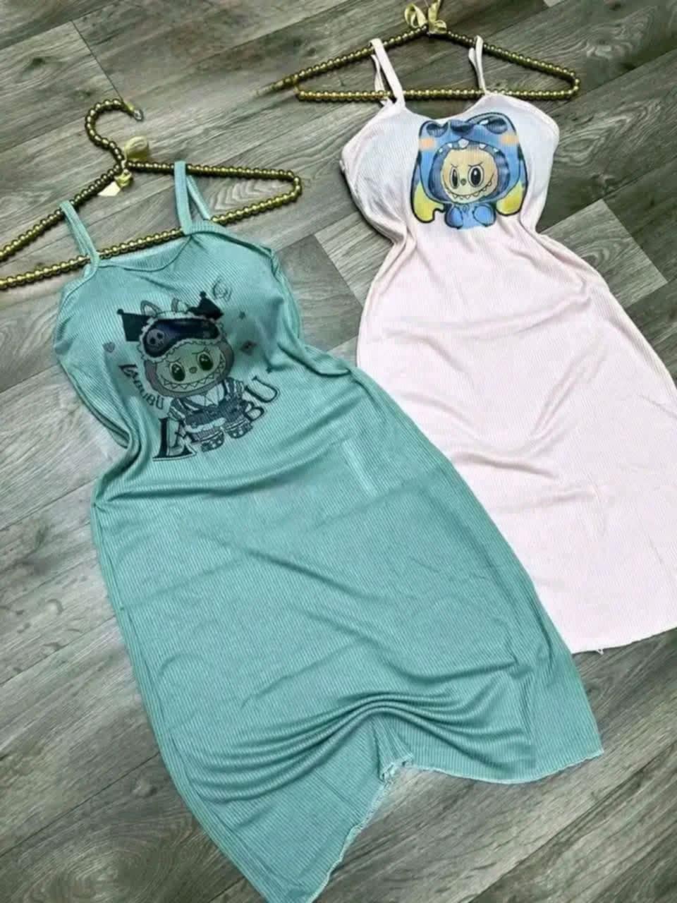 Robe Pyjama Coton Labubu – Confort & Style Décontracté