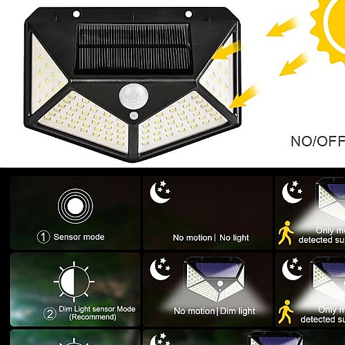 Lampe solaire 114 Led