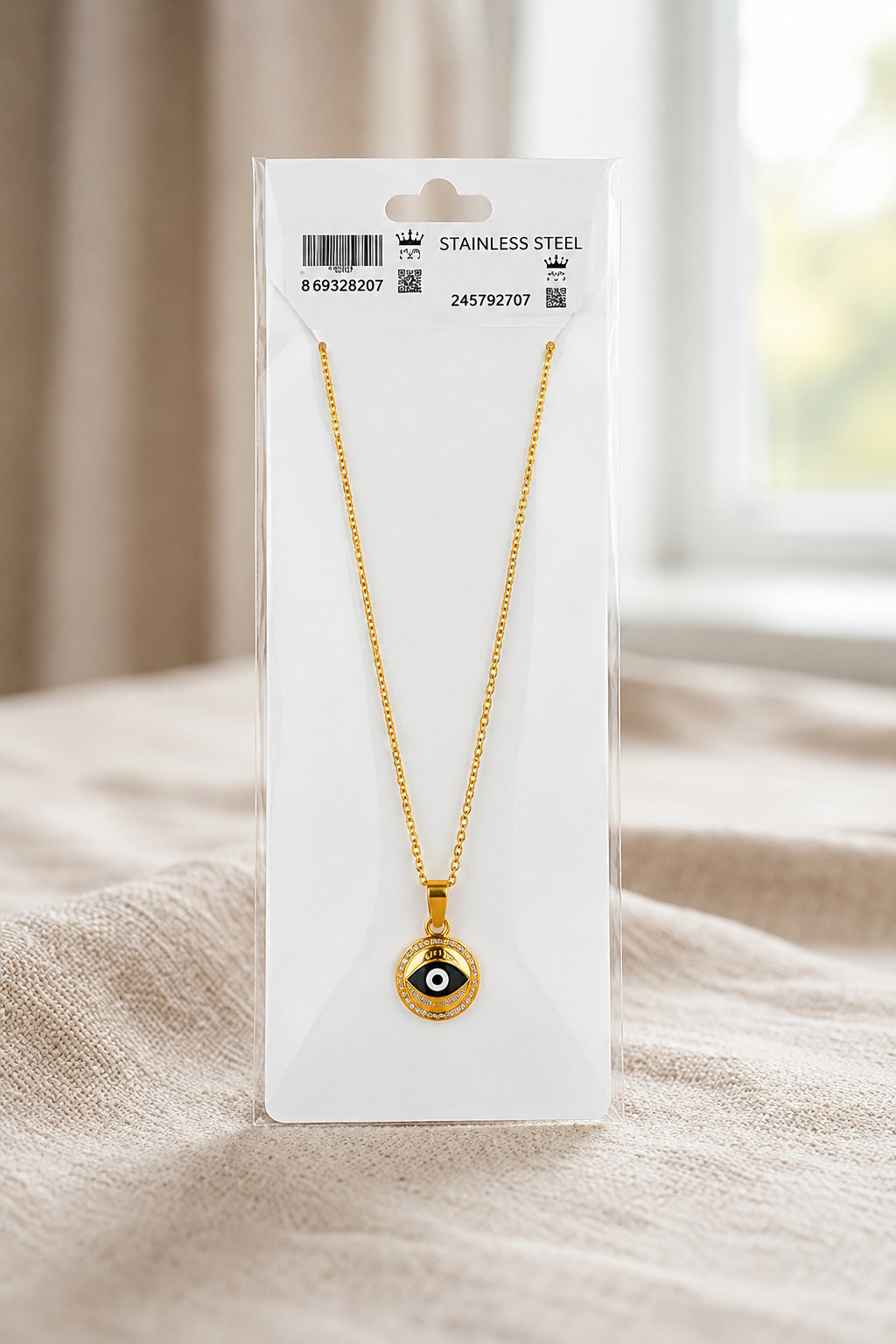 Collier Pendentif Œil Protecteur Evil Eye Babe - Black Edition 1 Collier Pendentif Œil Protecteur Evil Eye Babe - Black Edition