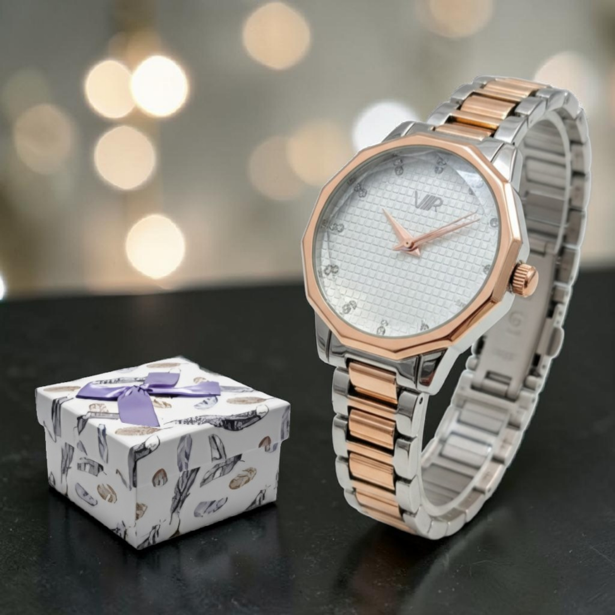 Montre octogonale femme, élégance intemporelle