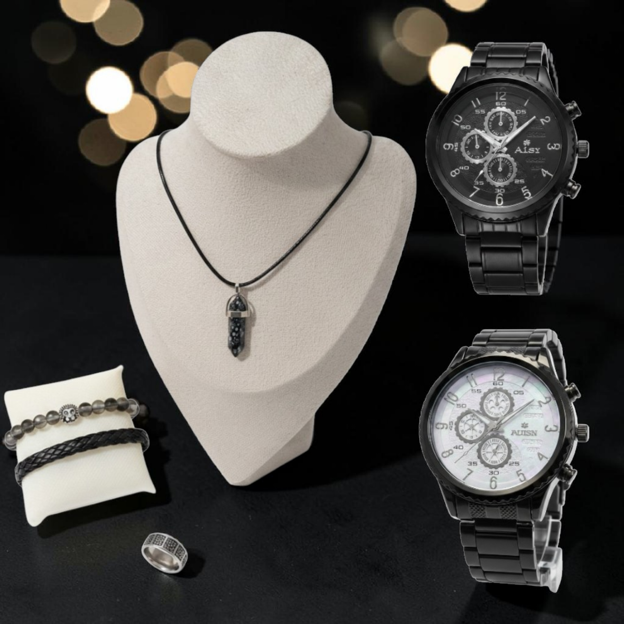 Pack Montre Acier Inoxydable 5 Pièces MA017