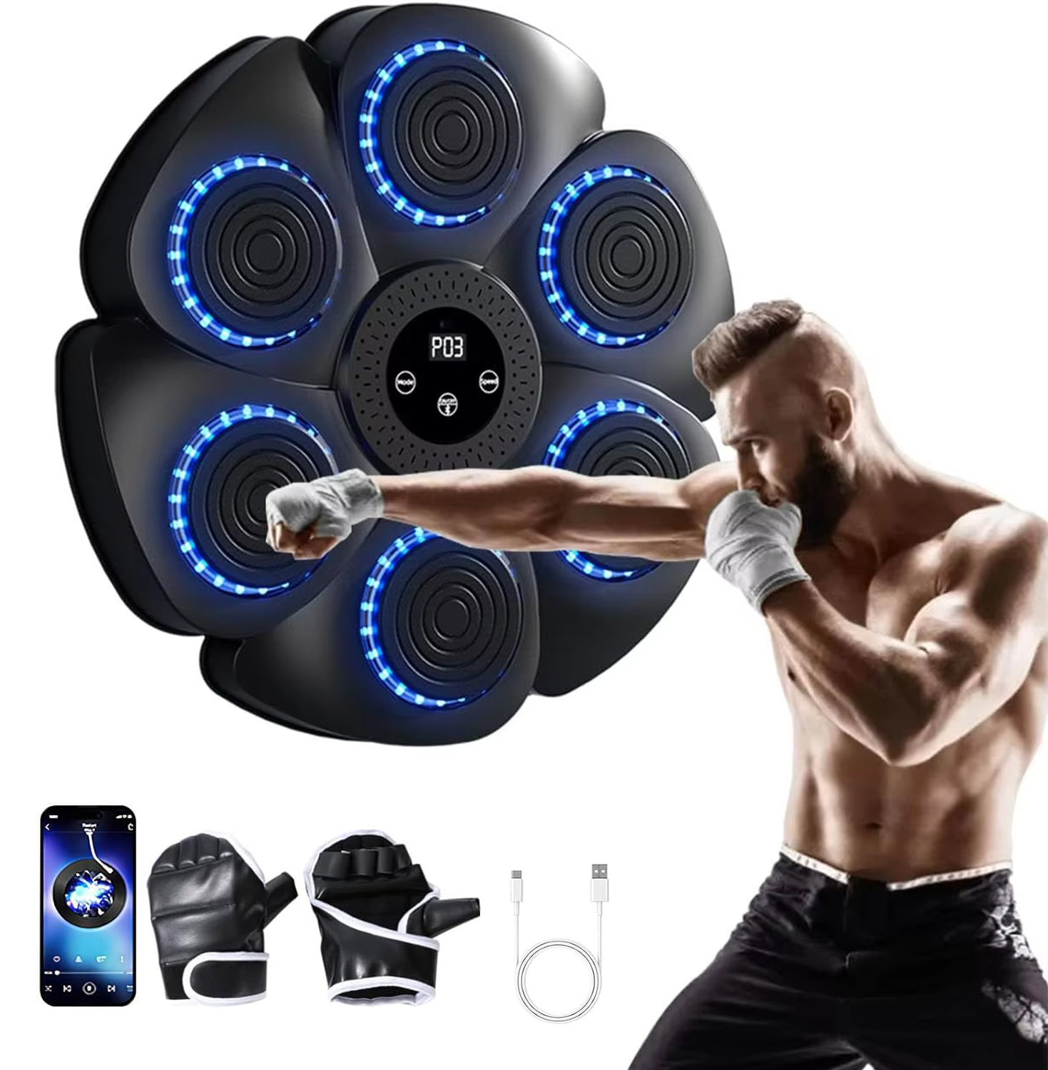 Machine de boxe murale intelligente
