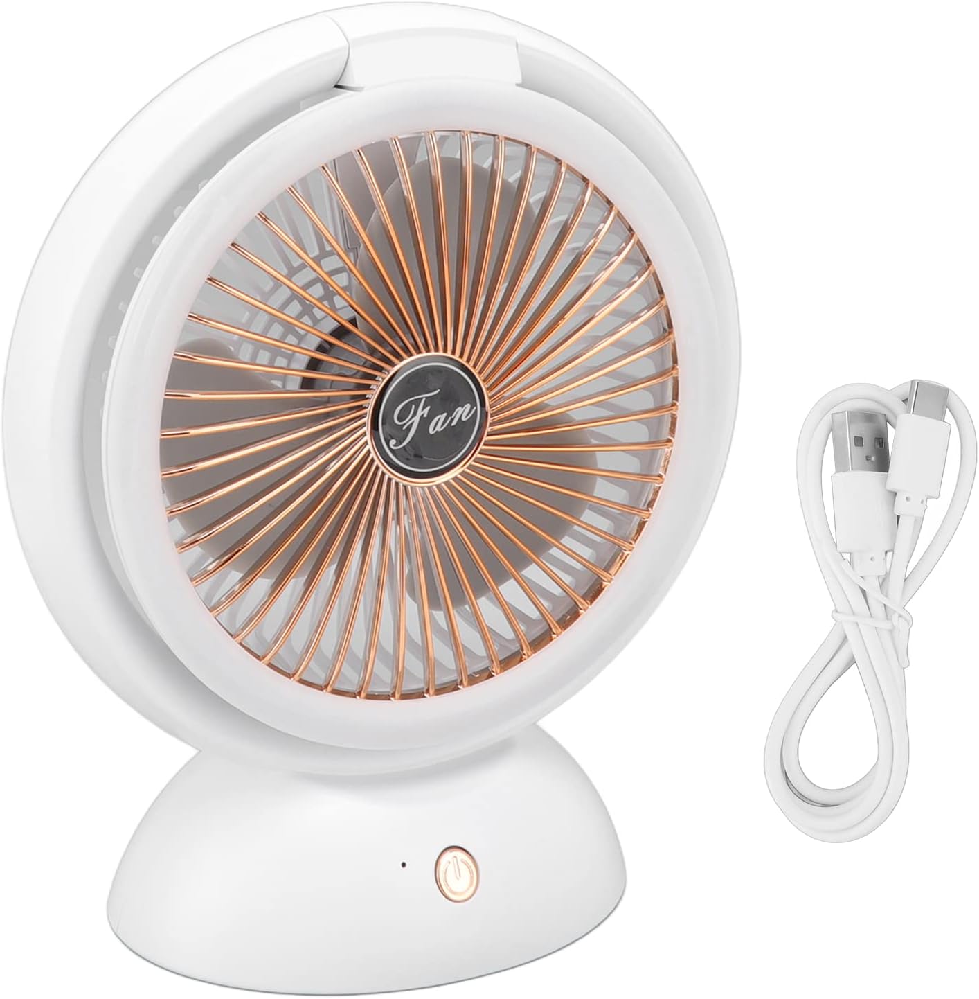 Mini Ventilateur de Bureau Portable Rechargeable USB Type-C