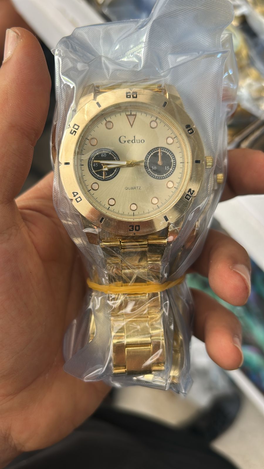 Montre doreé pour homme 4 montre doreé homme Tunisie - Détail 3 Kadowet