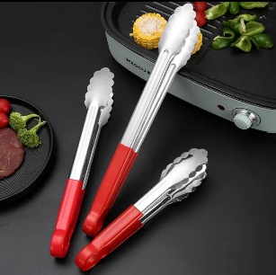Pince de cuisine avec poigne rouge dim 40cm