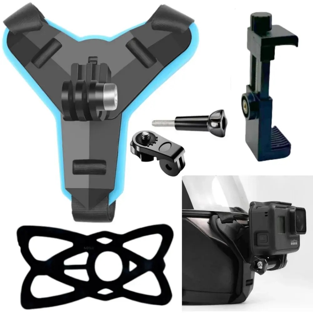 Support de téléphone/gopro pour casque de moto