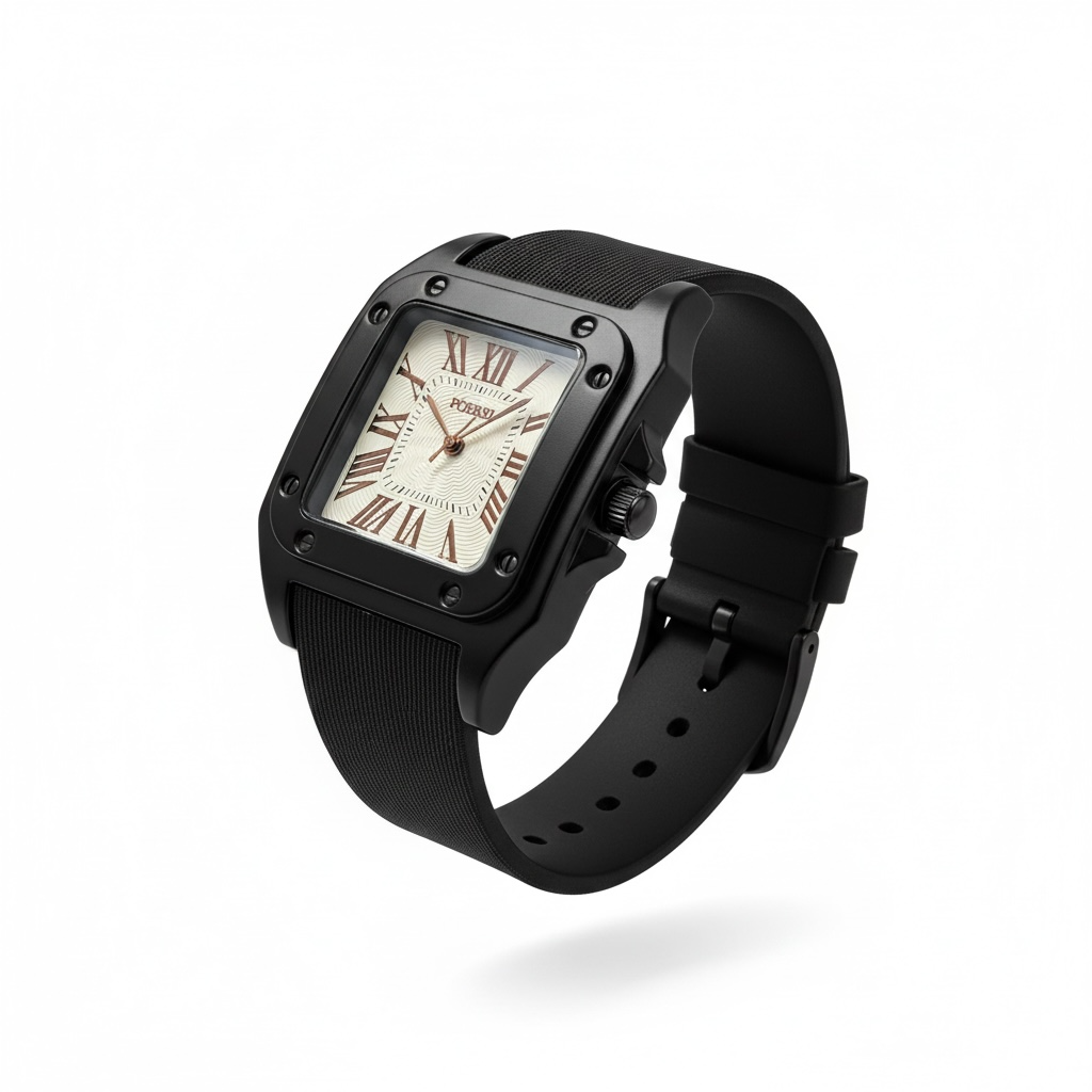 Montre carrée en silicone