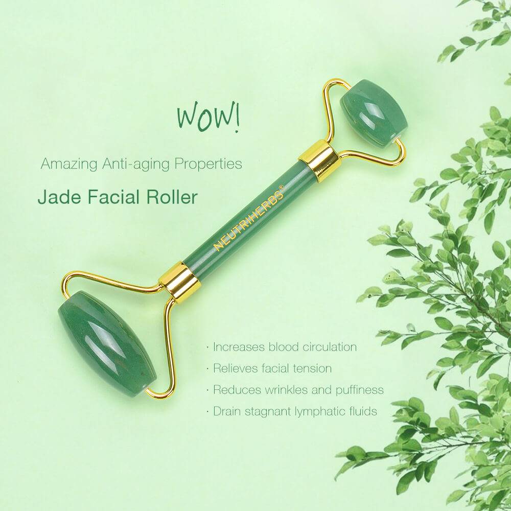 Rouleau de jade de massage du visage