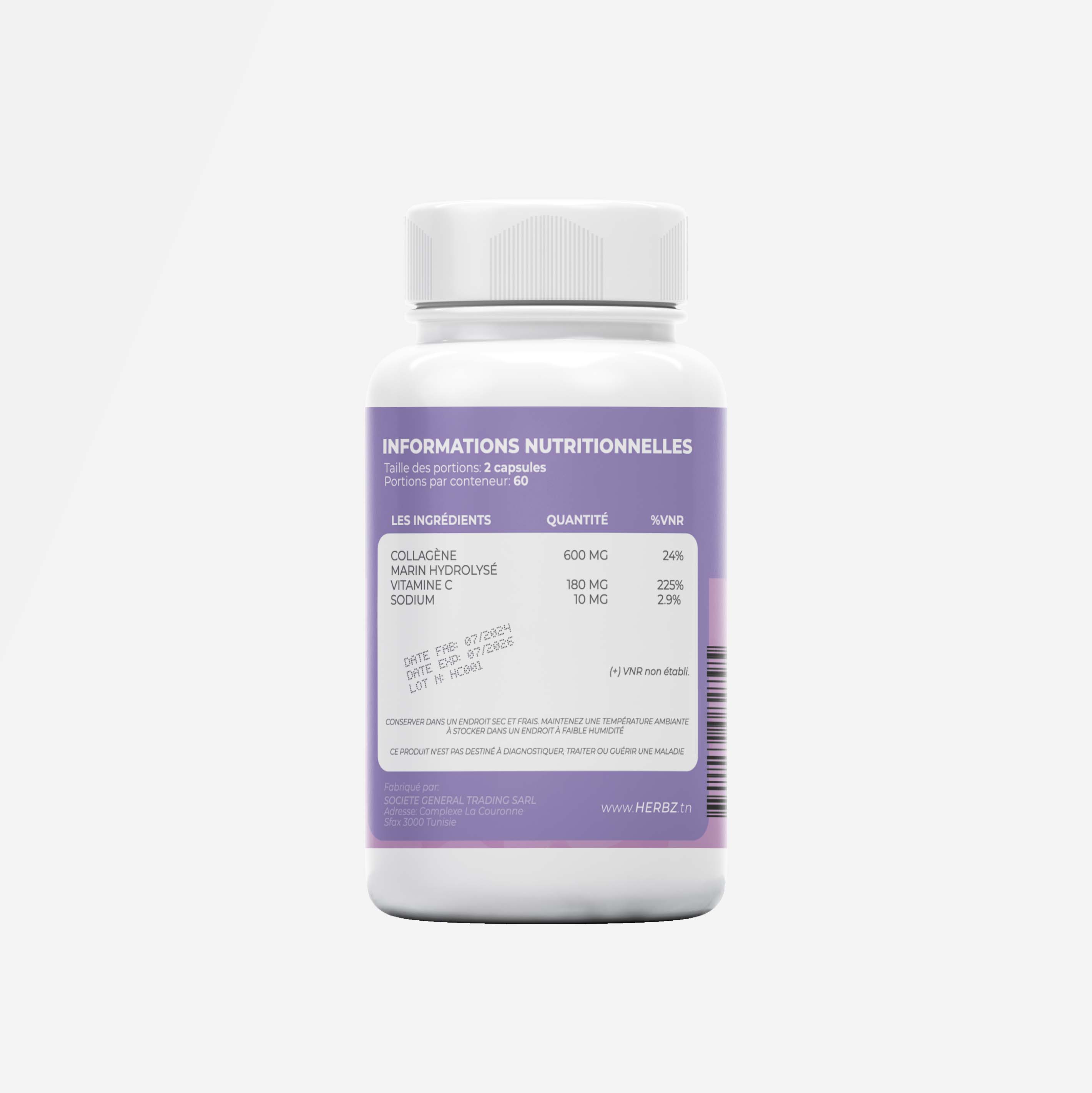 كبسولات الكولاجين البحري (60 كبسولة) COLLAGEN-HZC001 – Image 3