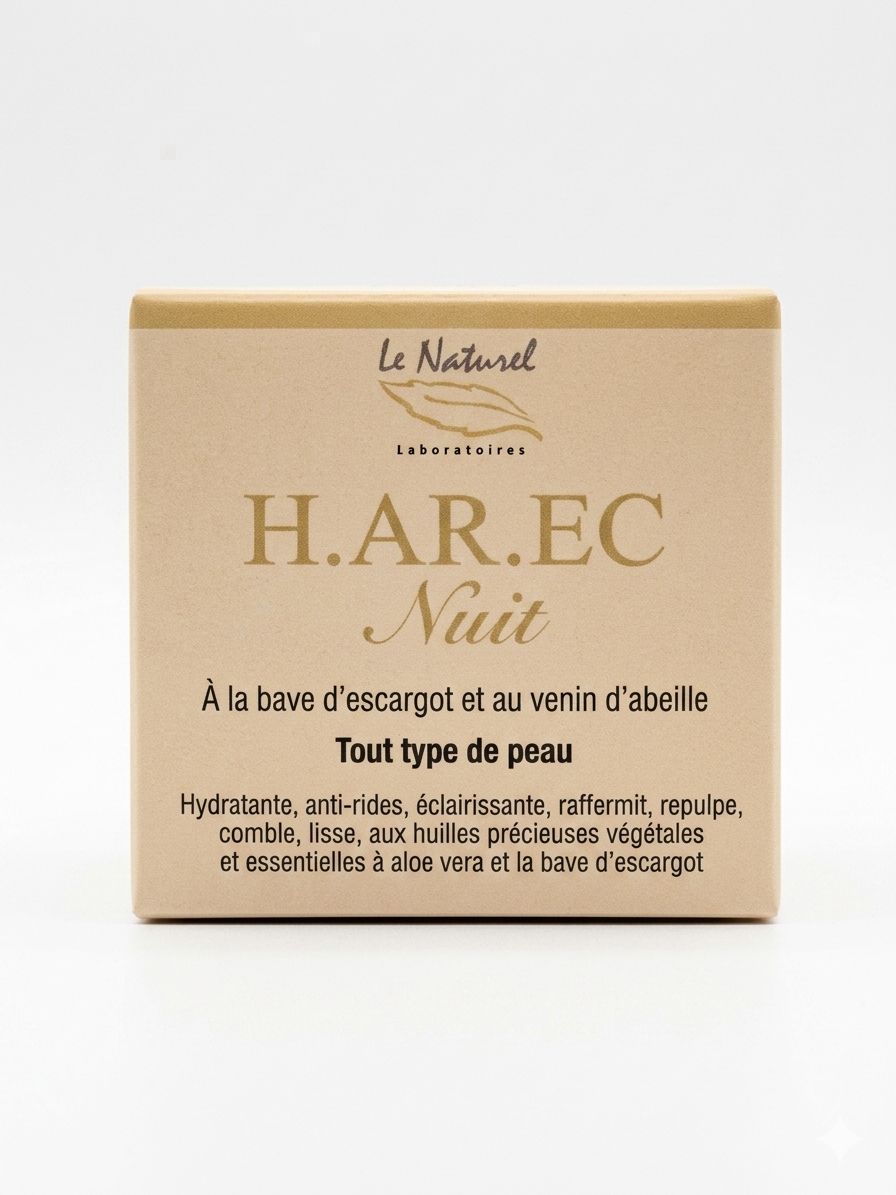 H.AR.EC crème de nuit à la bave d'escargot et au venin d'abeille