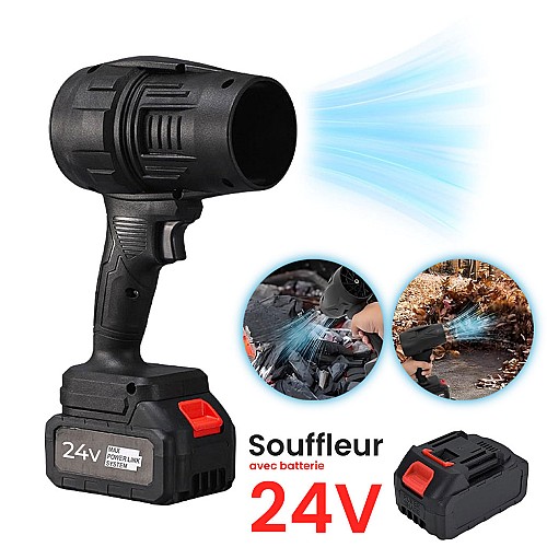 Souffleur à Jet Turbo Portable avec double Batterie Lithium 24V