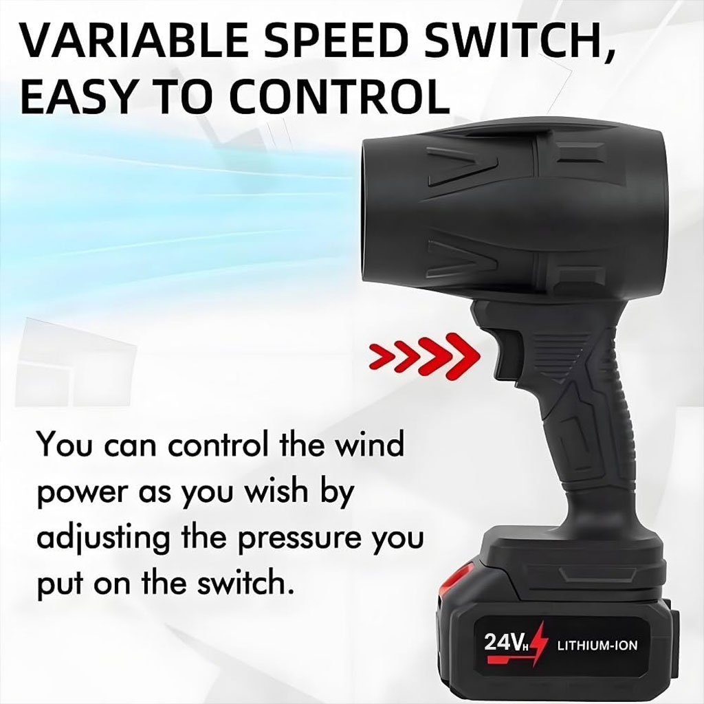 Souffleur à Jet Turbo Portable avec double Batterie Lithium 24V
