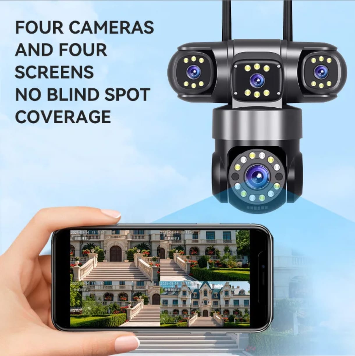 Camera WIFI 4 LENS Camera Zoom X10