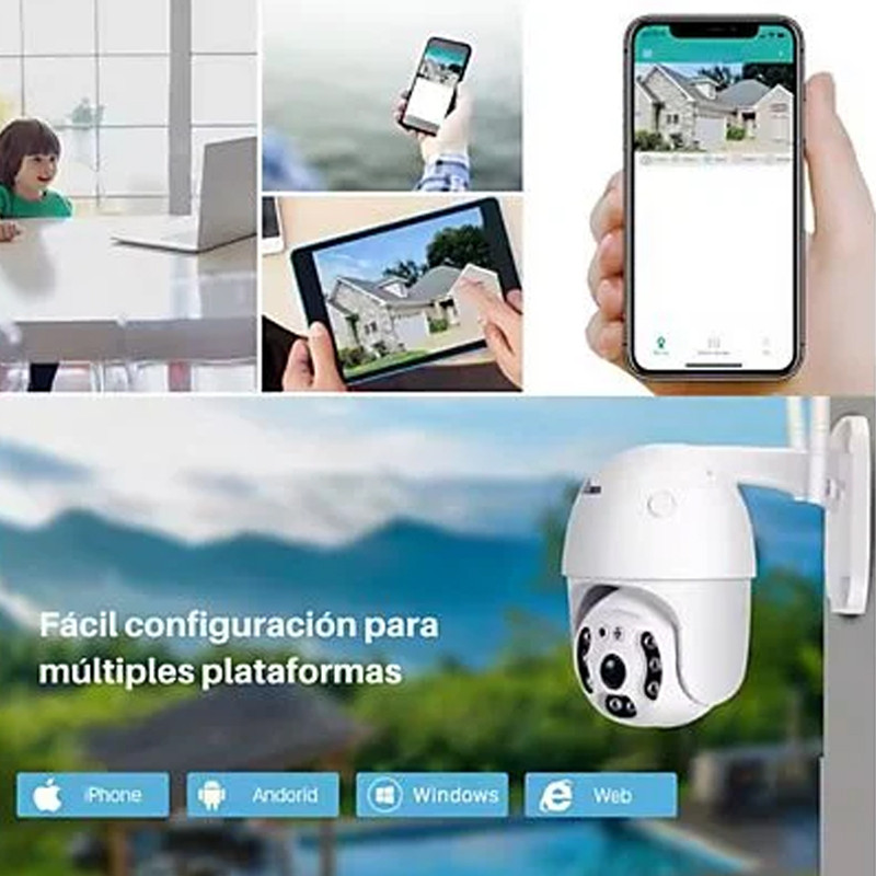 Caméra De Surveillance Extérieur Jortan Smart 2MP Wifi Blanc