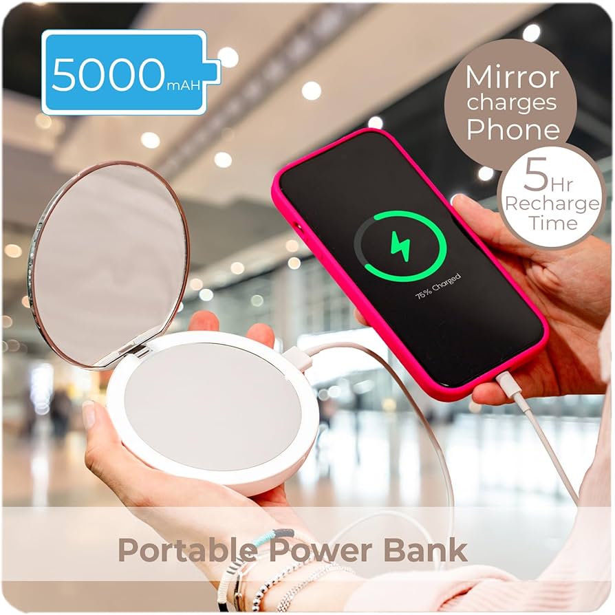 Miroir led avec powerbank
