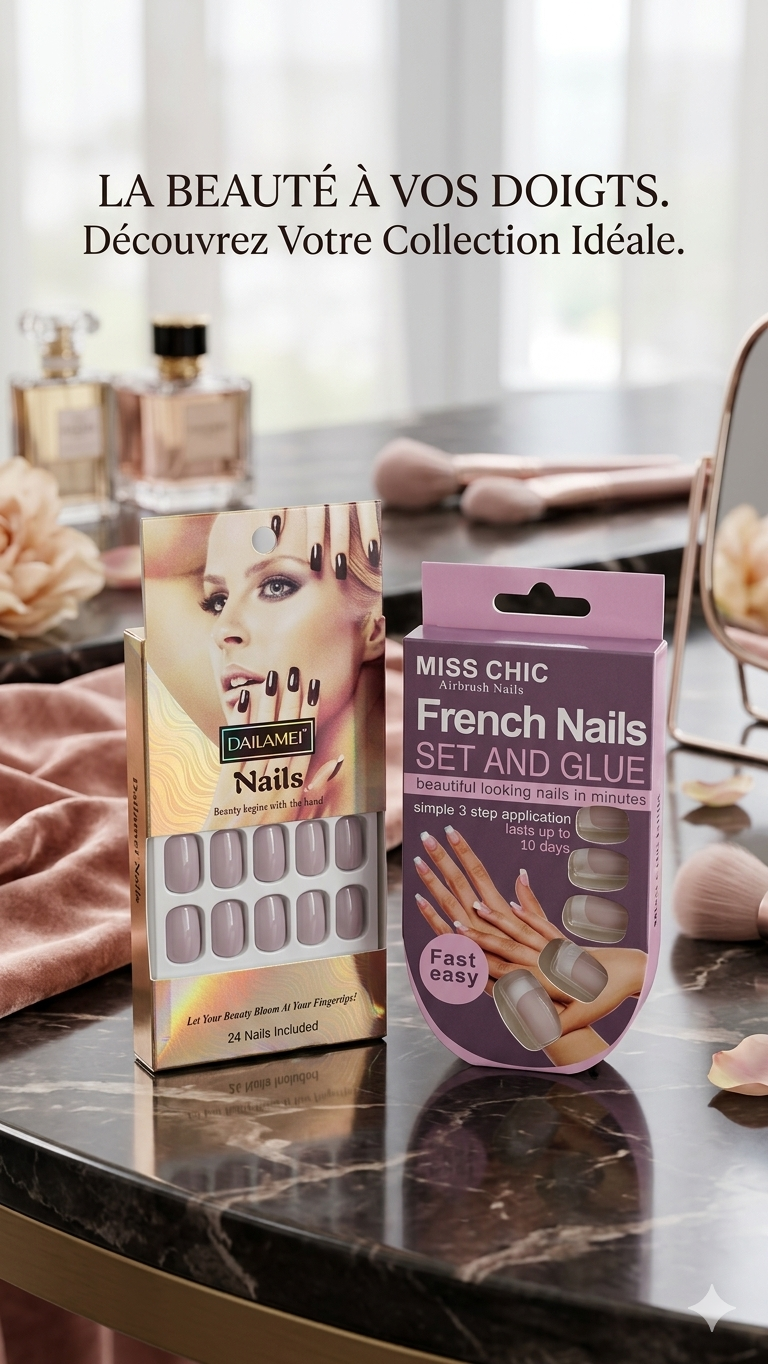 Faux Ongles Adhésifs OPOOLA – Press-On Nails Brillants