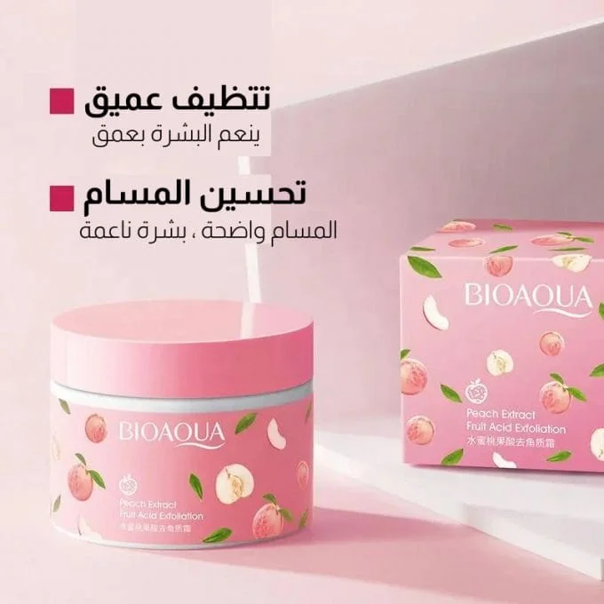 Gommage Exfoliant Corps & Visage Bioaqua à l’Extrait de Pêche 2 Gommage Bioaqua peche Tunisie - Vue 1