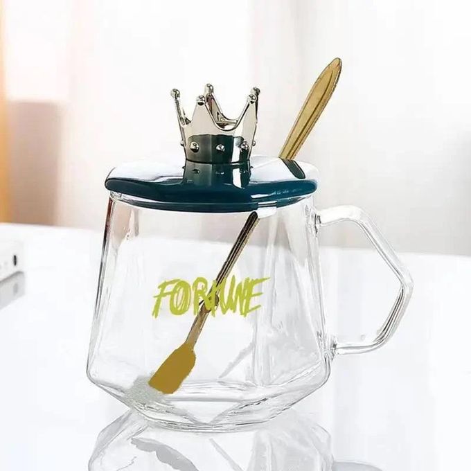 Tasse en verre avec couvercle