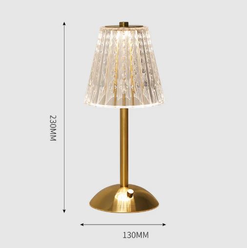 Lampe de table LED en cristal sans fils