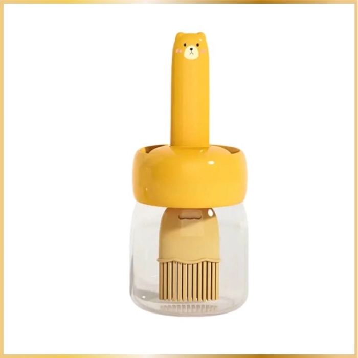 Flacon Huile 2-en-1 avec Pinceau Silicone Cuisine