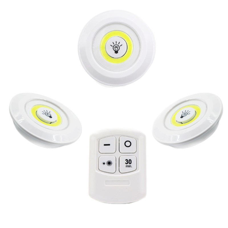 Lampe de nuit COB à induction avec télécommande (Lot de 3)