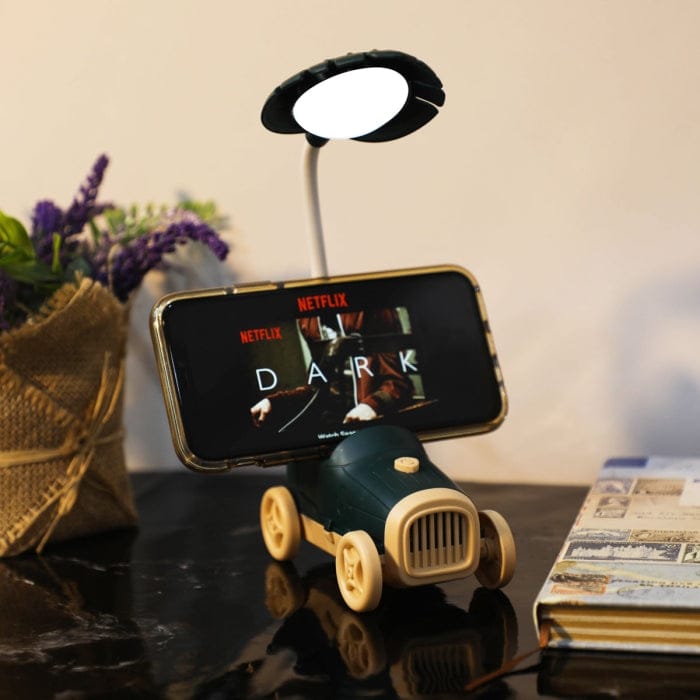 Lampe de Bureau Rechargeable Enfant – Modèle Voiture avec Support Téléphone