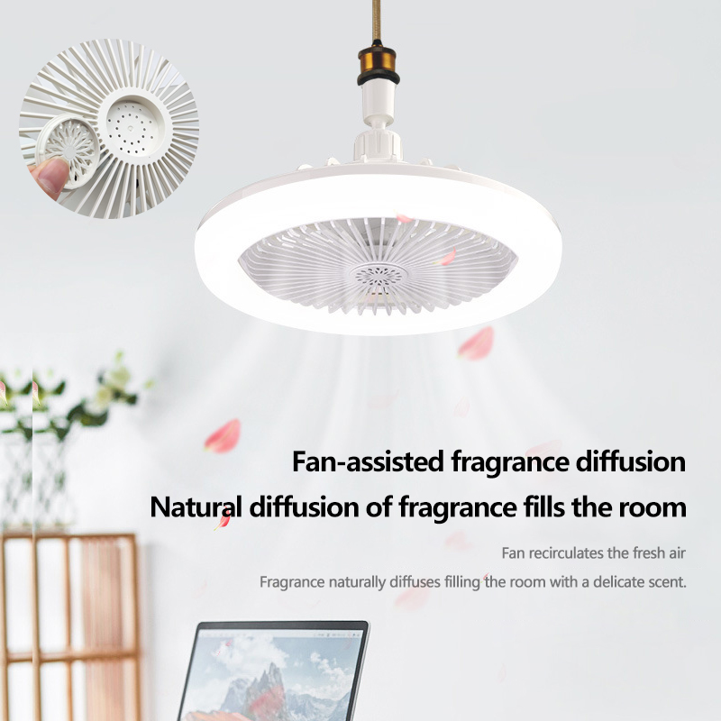 Ventilateur LED Compact avec Télécommande – Lumière & Ventilation 3 en 1