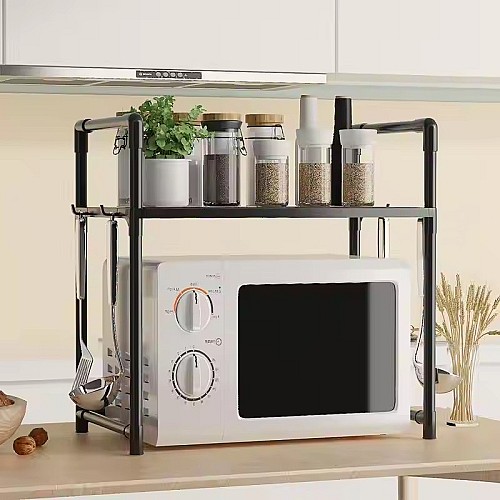 Étagère de rangement en métal pour four à micro-ondes