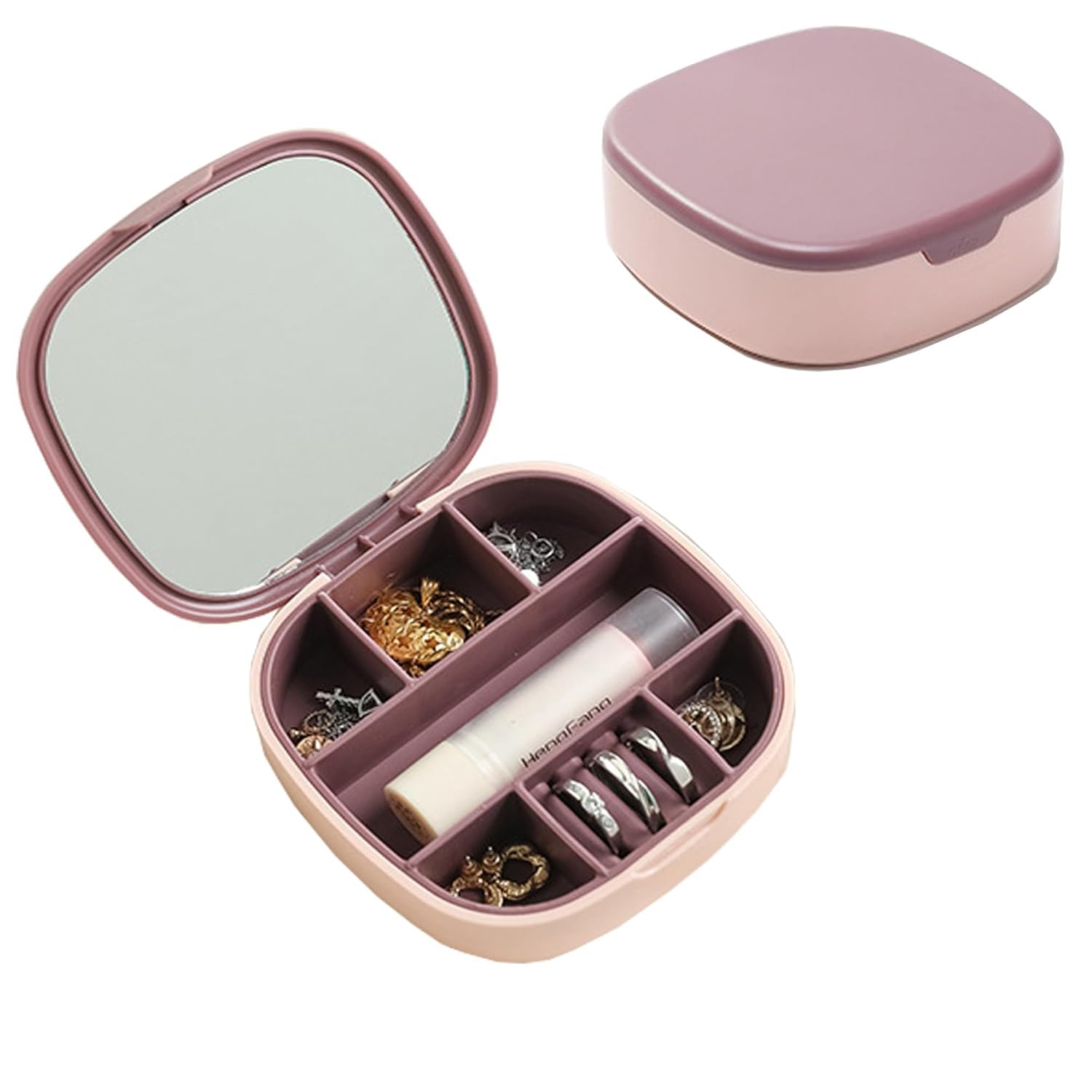 Boîte de Rangement à Bijoux Portable avec Miroir Intégré 5 Boite a Bijoux Voyage Tunisie - Vue 4 Kadowet Tunisie
