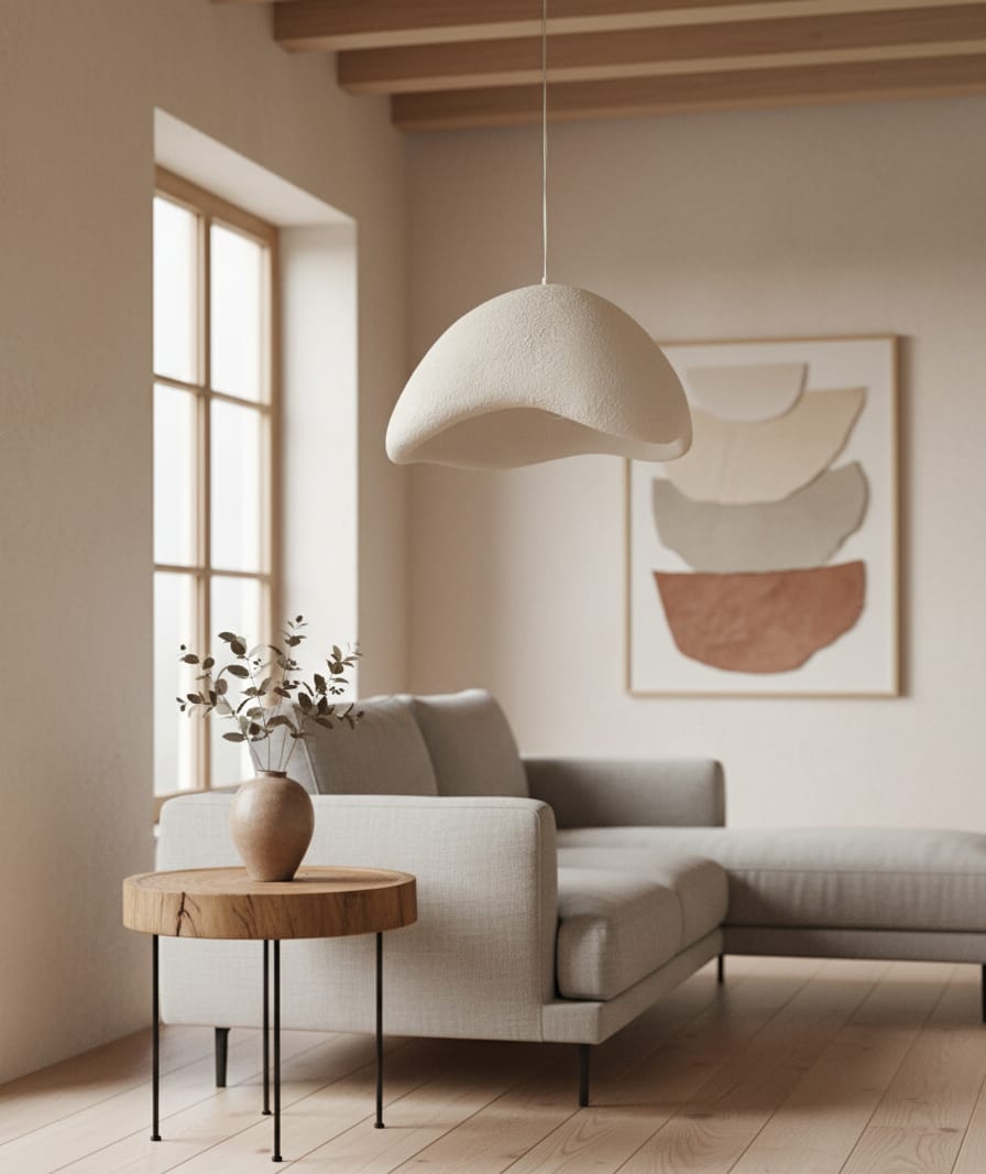Suspension Wave – Élégance Wabi-Sabi et charme naturel