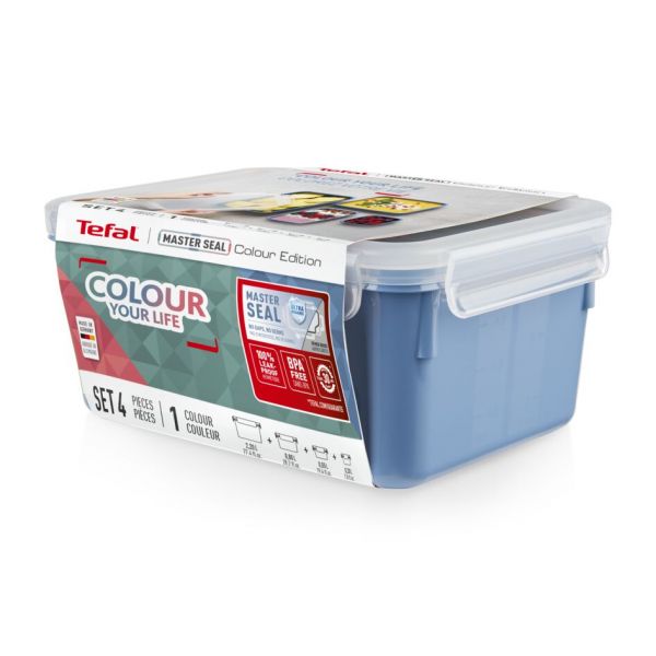 Masterseal Colour Set 4 pièces Bleu – Tefal
