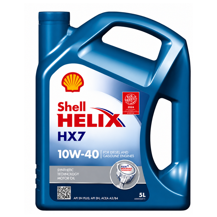 HUILE MOTEUR SHELL HELIX HX7 10W-40 SN PLUS – 5 L