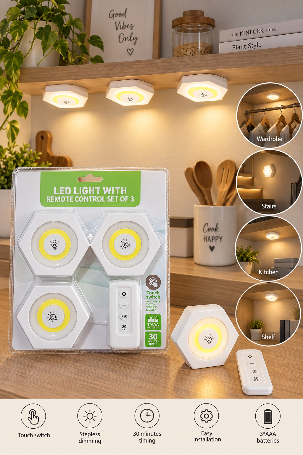 Lampes LED Hexagonales Tactiles & Modulaires Quantum Lights 1 Lampes LED Hexagonales Tactiles & Modulaires Quantum Lights