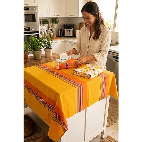 Nappe de table d'inspiration traditionnelle tunisienne