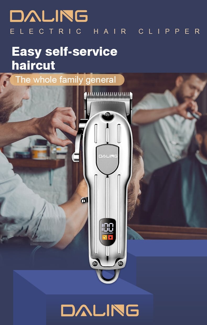 Tondeuse à cheveux sans fil LCD - Haute Performance-L-1538A