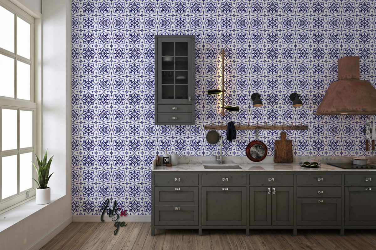 Carreaux de ciment autocollant tradition